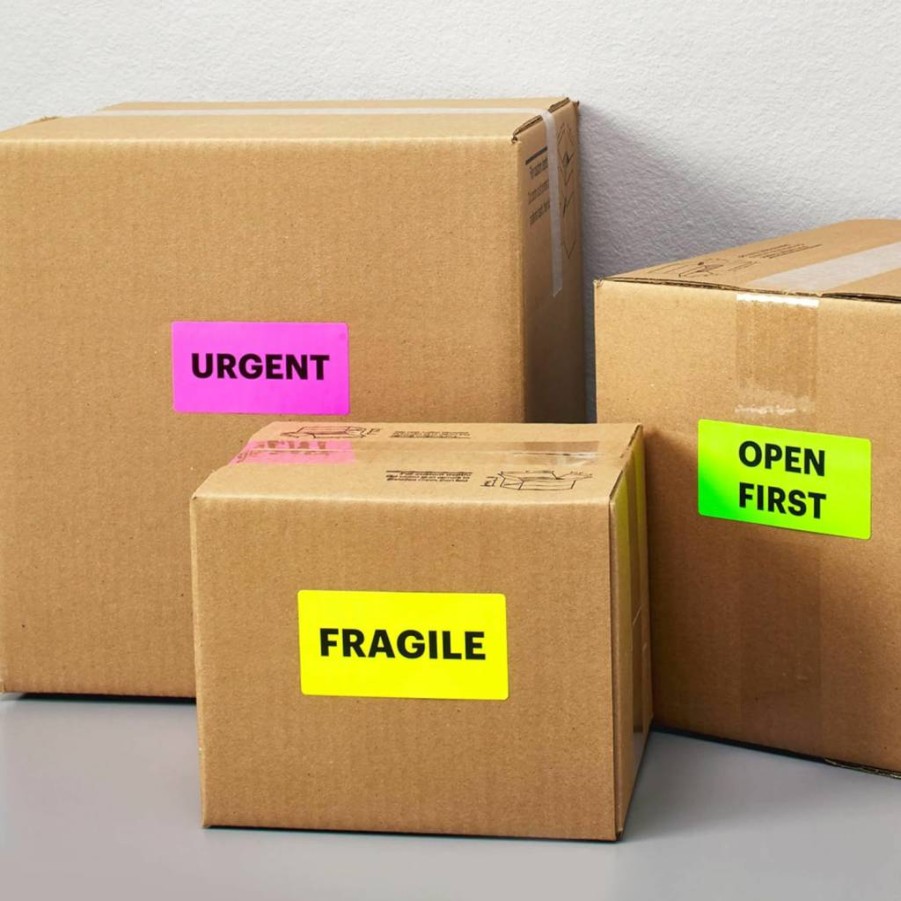AVERY Removable Neon Multipurpose Labels, 2" x 4" Size, 120-Pack (6481) for Organizing & Decoration