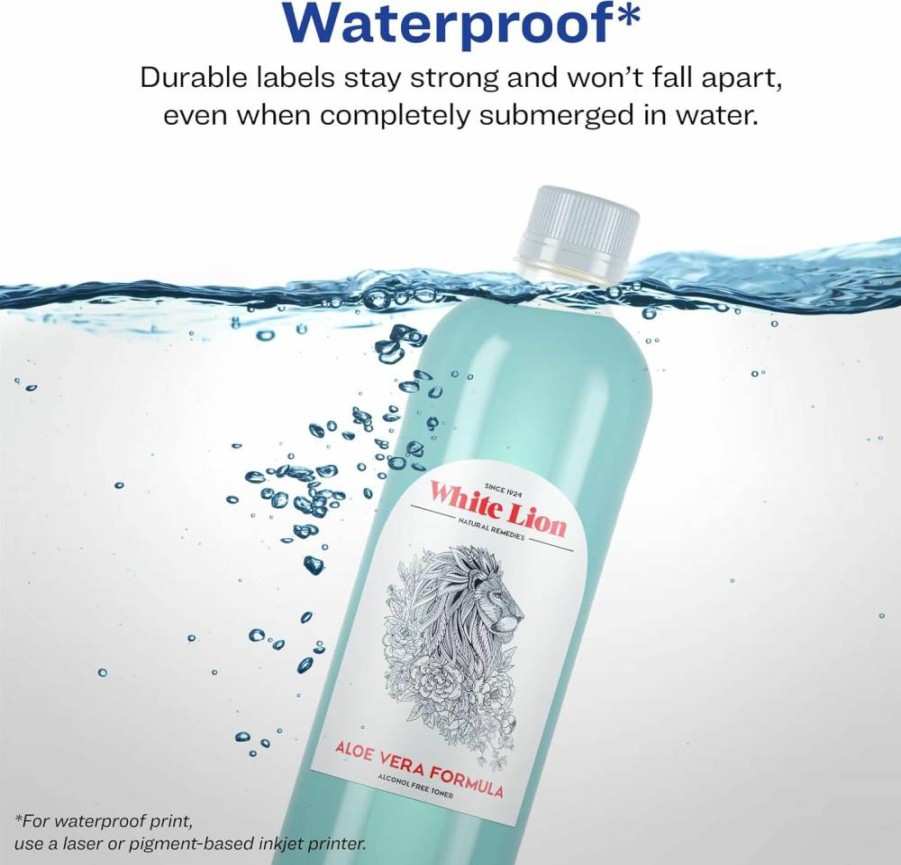 Avery Sure Feed Waterproof Labels 4.75" x 3.5" - 40 Pack, Durable Tear-Resistant for Laser/Inkjet Printers, Print-To-The-Edge Design