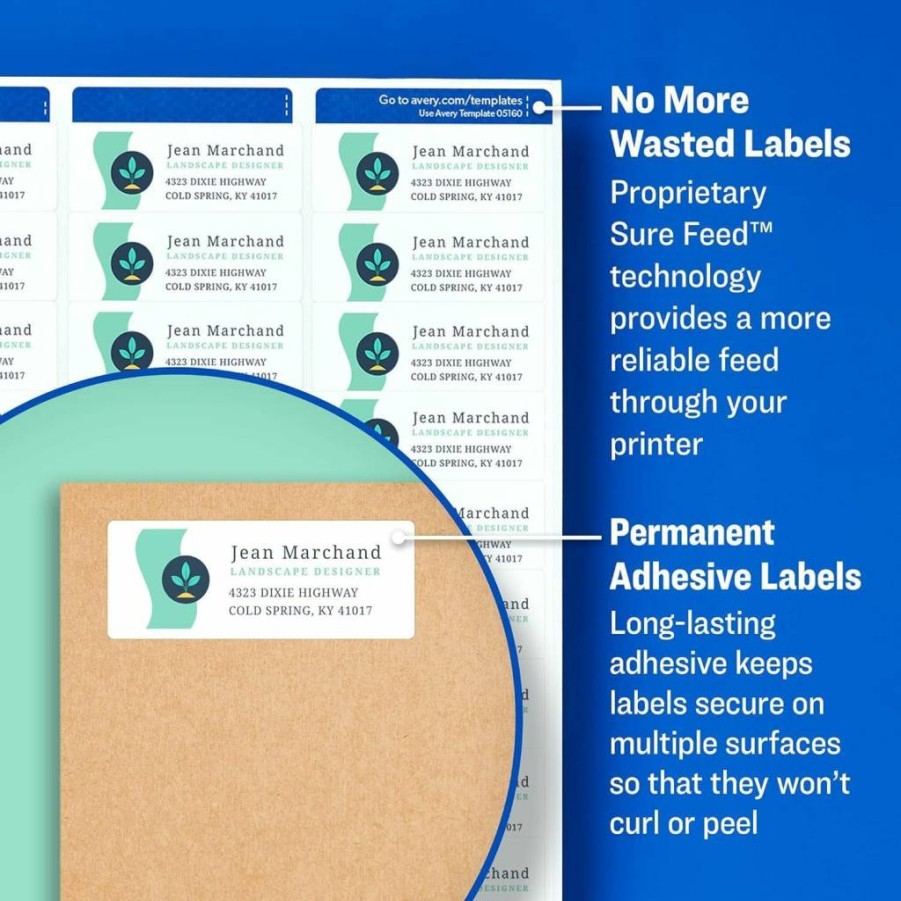 Avery 5160 Permanent Adhesive Address Labels for Laser Printers, 1" x 2-5/8", 3,450 Labels, FBA Shipping Labels