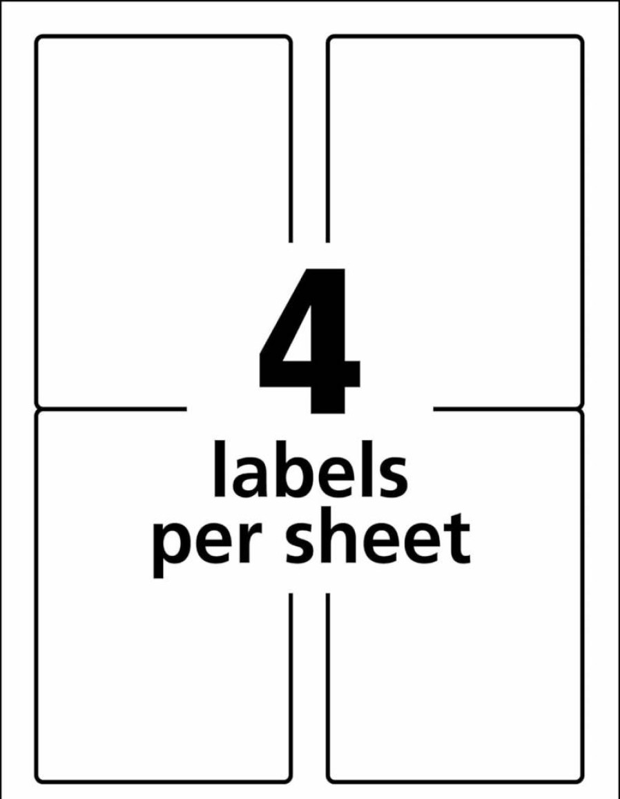 Avery 6577 White Durable ID Labels 0.625" x 3" for Laser Printers - 1600-Pack Cover-Up Labels