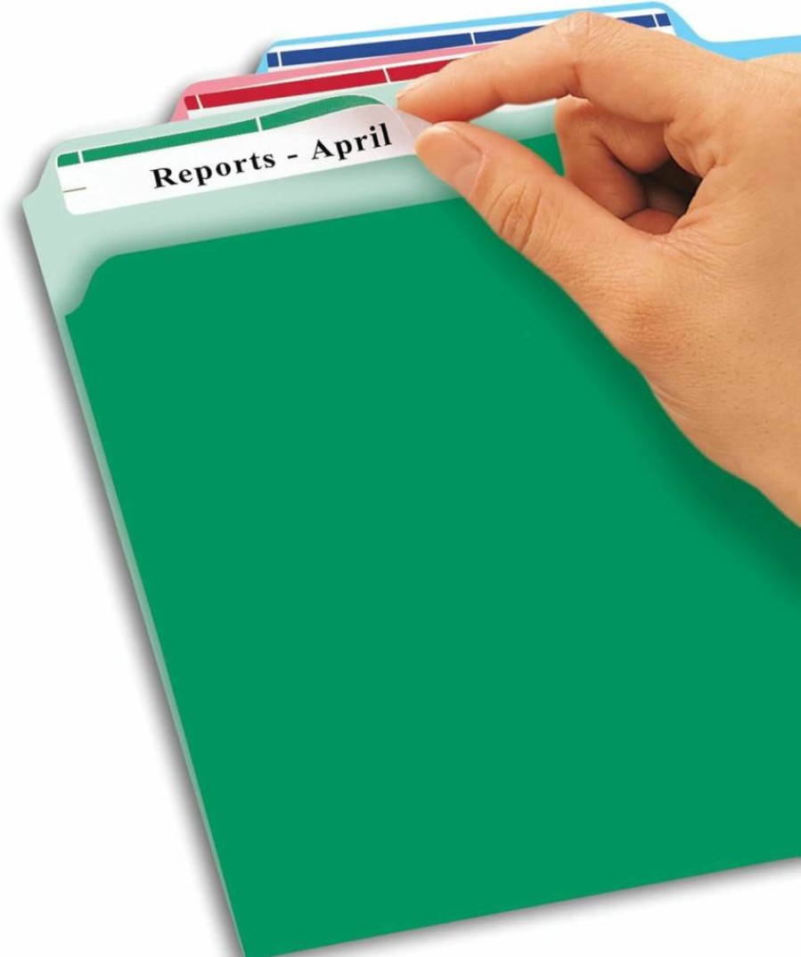 Avery 6466 Removable File Folder Labels, 2/3" x 3-7/16", 750 Printable Sure Feed Labels, Assorted Colors