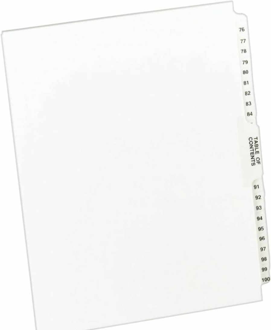 Avery Legal Side Tab Dividers, 26-Tab Set, Letter Size 8.5" x 11", White, 25 Dividers per Pack (11397)