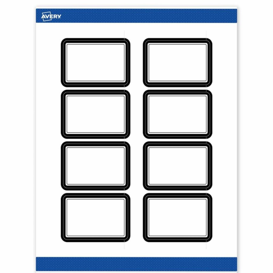 AVERY Matte White Printable Rectangle Labels 2" x 3" - Gold Dots & Green Florals Design, Permanent Adhesive, 80 Count for Laser/Inkjet Printers, Ideal for Product Merchandising
