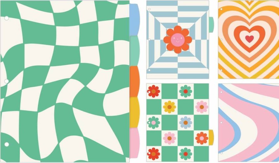 Avery Retro Reversible Fashion Dividers, 5-Tab Set for 3-Ring Binders, Big Tab Design (24938)