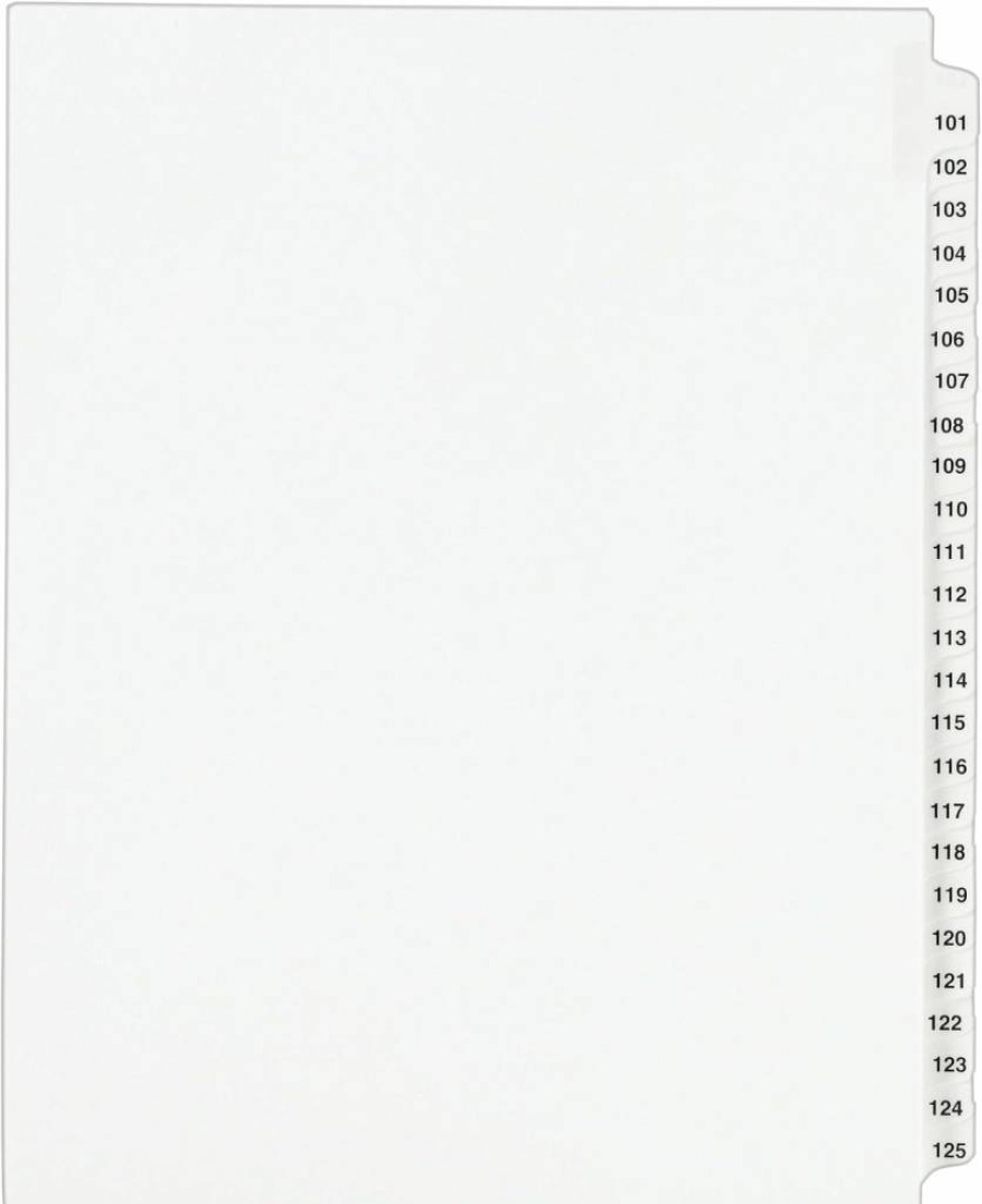 AVERY 01334 Legal Dividers, 101-125 Tab Set, Standard Collated for Office Organization