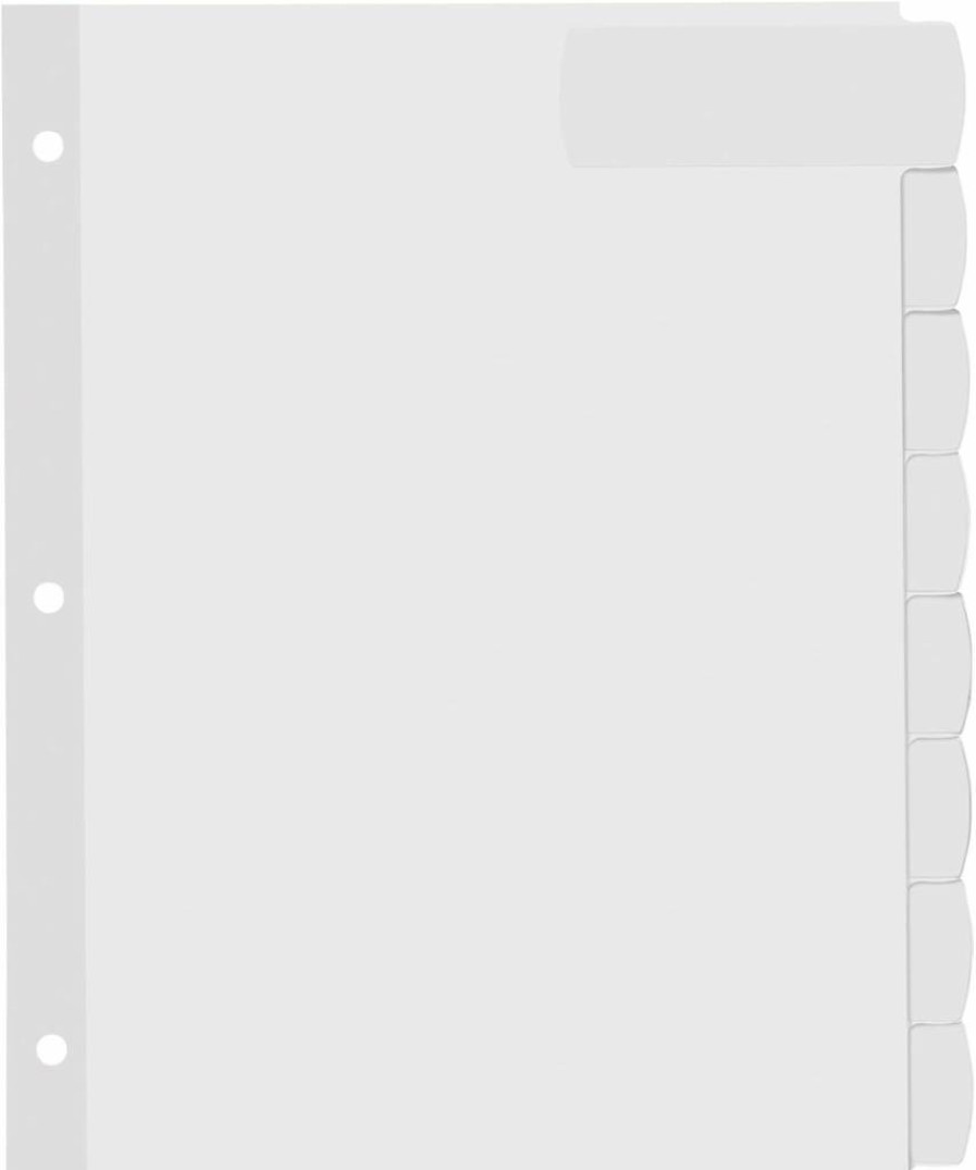 AVERY 14441 Big Tab Printable Large White Label Dividers, 8 Tabs per Set, 20 Sets, Easy Peel, for Office Organization