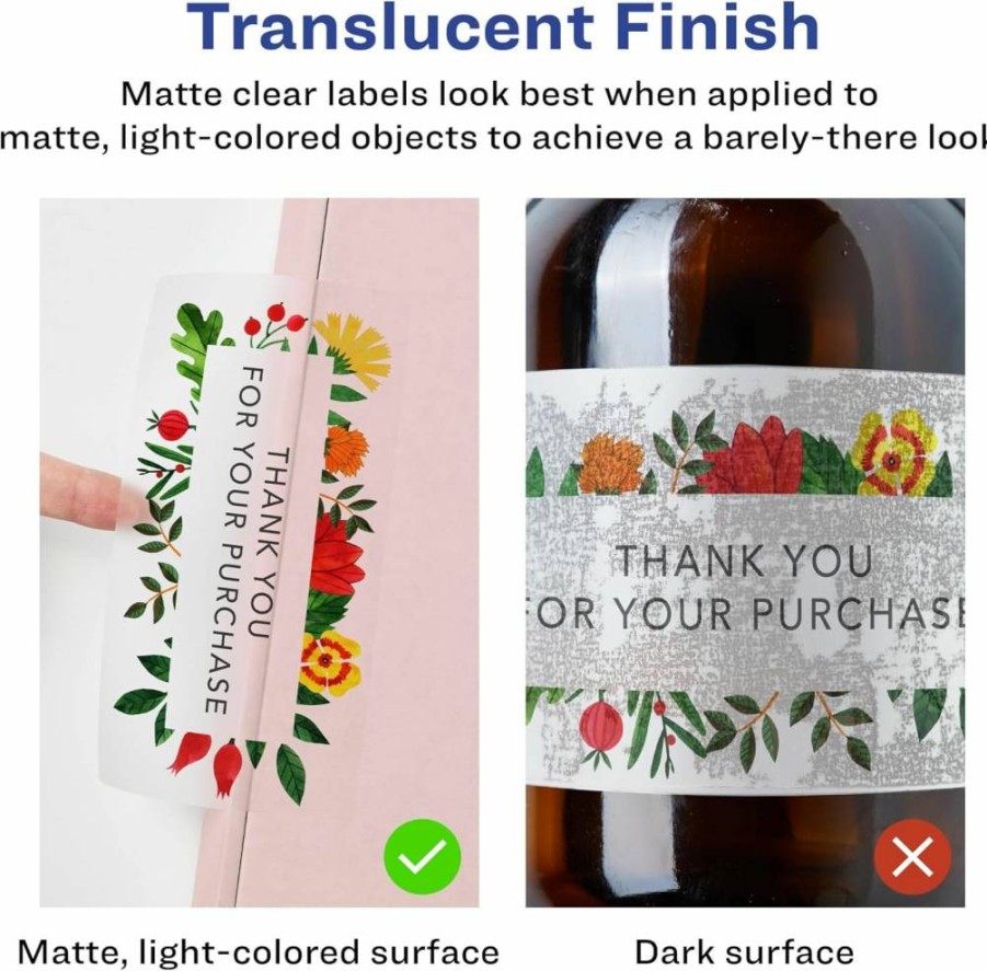Avery Matte Clear Rectangle Labels 5" x 7" - 20-Pack Laser/Inkjet Printable Labels with Sure Feed Technology