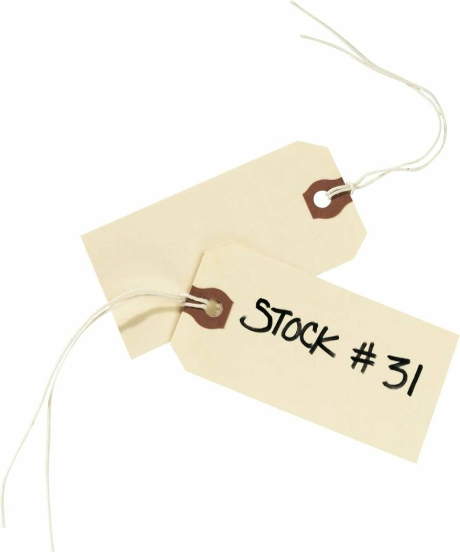Avery 12503 Manila Hang Tags with String, 3-3/4" x 1-7/8", 11.5 Pt. Stock, 1000-Pack, Price Tags for Retail