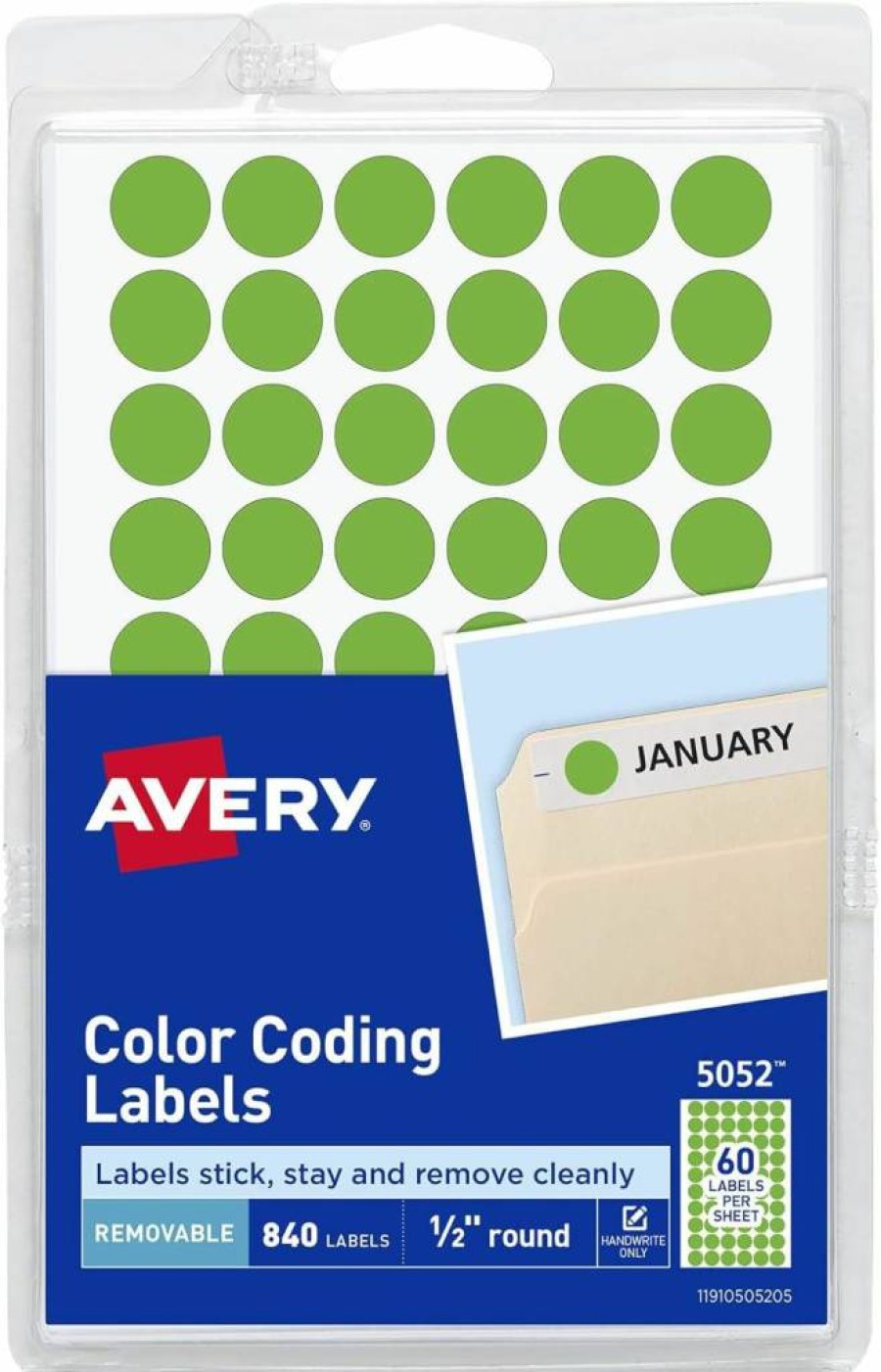 Avery Dissolvable Rectangle Labels - Eco-Friendly Green, Water Soluble, Ave05052