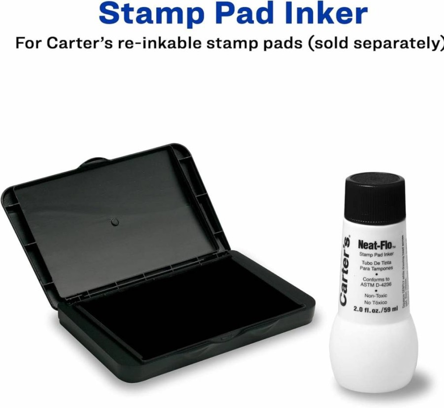 AVERY Re-Inkable Stamp Pad Refill, Black Ink, 2 Oz Bottle, 6-Pack (22348)