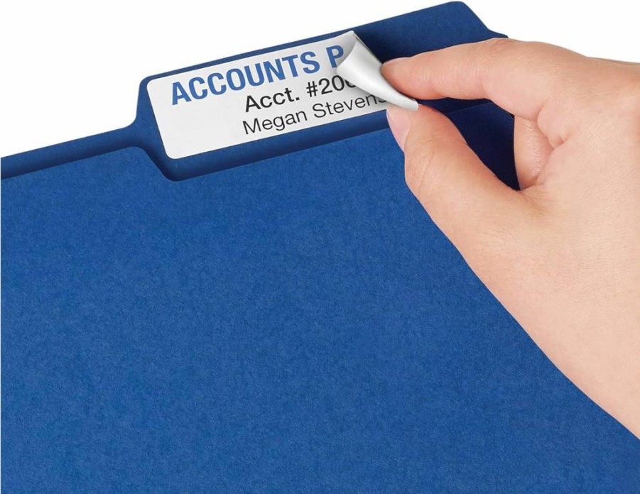Avery 8425 Removable Adhesive File Folder Labels, Extra Large 15/16" x 3-7/16", Matte White, 450-Pack