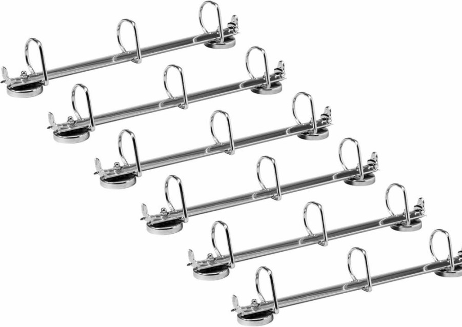 AVERY 46036 Magnetic Binder Rings 1.5 Inch Slant Ring 6 Pack, Heavy Duty 3-Ring Mechanism for Industrial Use
