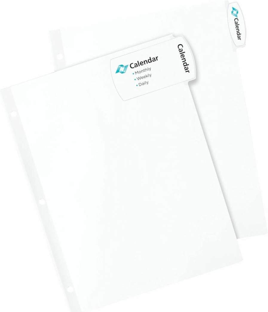 Avery Big Tab Printable White Dividers 5-Tab Set Easy Peel Labels 14436 for Organizers