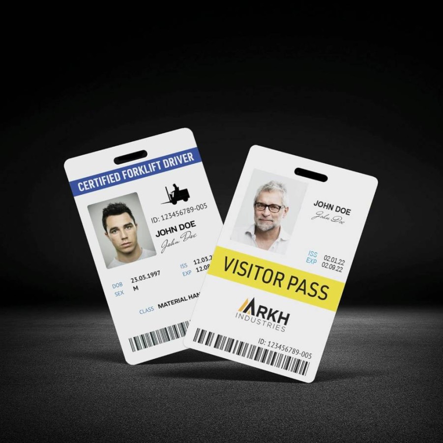 AVERY 61610 Blank White ID Cards, 2.125" x 3.375", 80-Pack, Durable Laser Printable on Both Sides for Professional Use