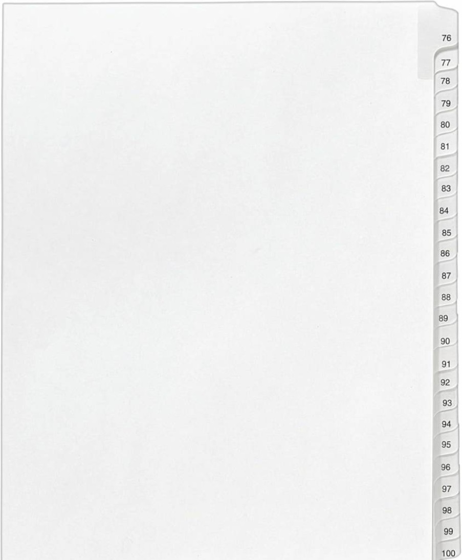 AVERY 01704 Legal Dividers, Letter Size Side Tab, 76-100 Tab Set, Allstate Collated, Organizer for Binders