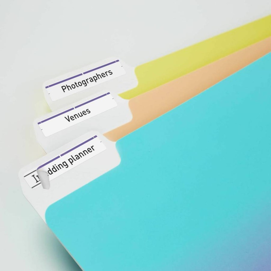 AVERY Trueblock Permanent File Folder Labels, 2/3" x 3-7/16", 750 White/Purple Printable Labels (5666)