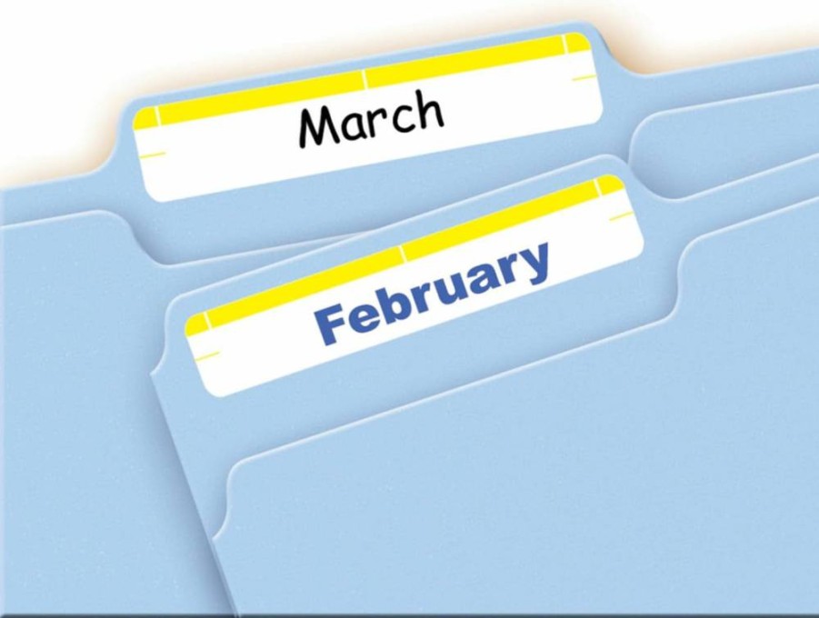 AVERY 5209 Easy Peel File Folder Labels, 2/3" X 3-7/16", White/Yellow, 252 Labels per Pack, Printable or Writable, 4" X 6" Sheets