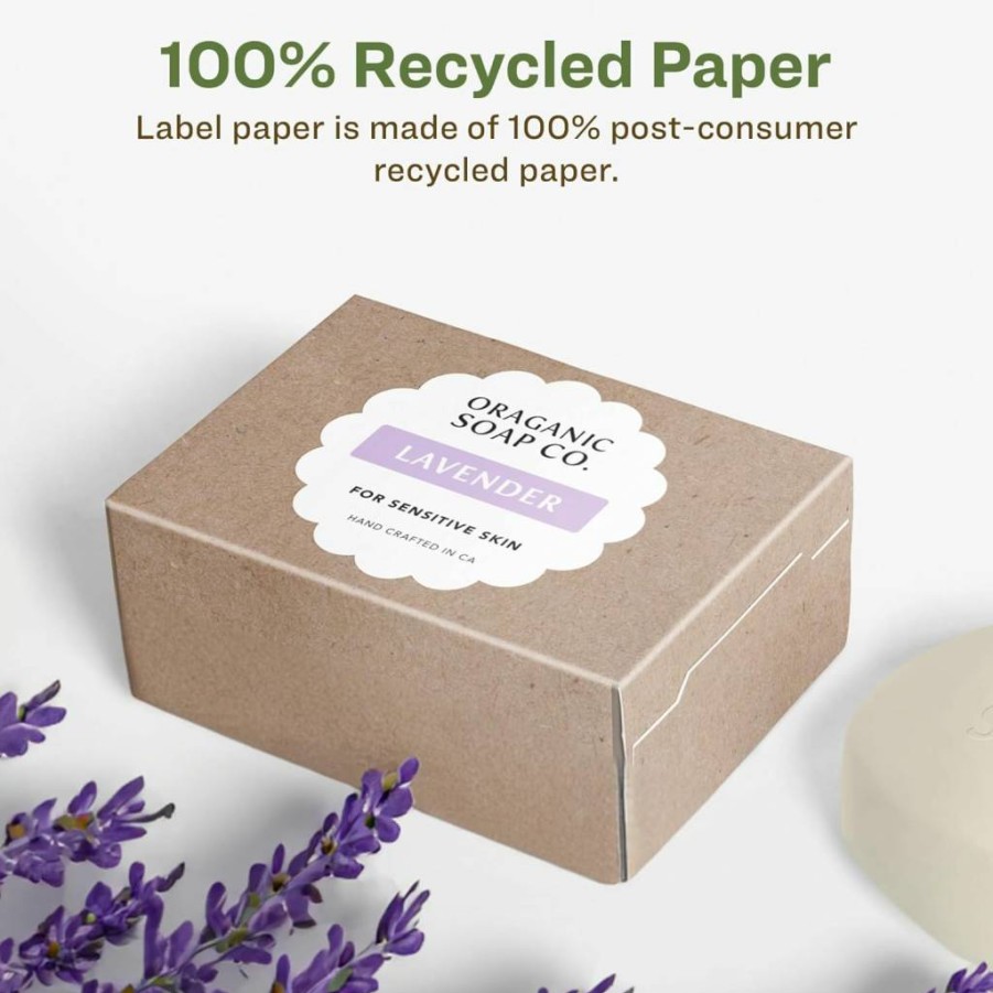 AVERY Recycled Round Scalloped Labels 2.5" - Eco-Friendly Matte White, Print-to-Edge, Permanent Adhesive, Laser/Inkjet Printable, 90-Pack