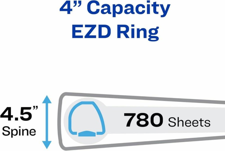AVERY 3 Inch Heavy-Duty 3-Ring Binder with One-Touch EZD Rings, 3.5 Inch Spine, Durable Red Binder for School or Office (79325)