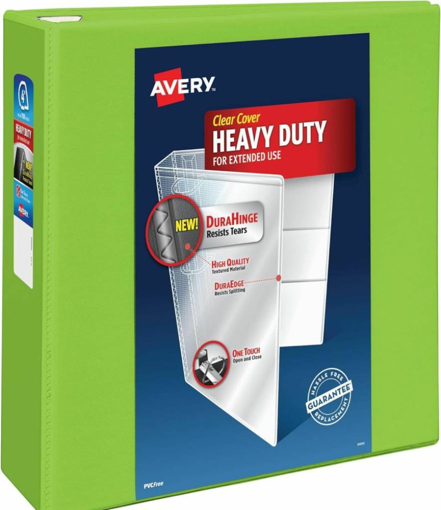 AVERY 1" Red Heavy-Duty 3-Ring Binder with One-Touch EZD Rings - Durable for School or Office (Model 79170)