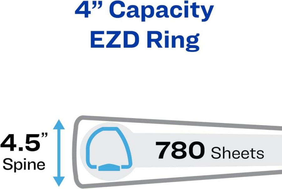 AVERY 1" Red Heavy-Duty 3-Ring Binder with One-Touch EZD Rings - Durable for School or Office (Model 79170)