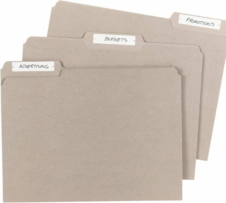 Avery 6141 White File Folder Labels, 5/8" x 2-3/4" Non-Printable Blank Labels, 156-Pack