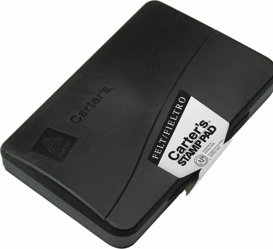 AVERY 21081 Black Felt Stamp Pad, 2.75" x 4.27", 36-Pack for Ink Stamping, Premium Craft Supplies
