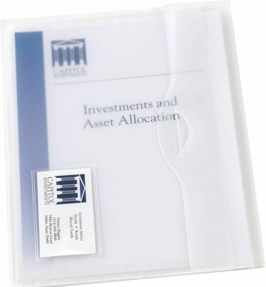 Avery 72278 Clear Document Organizer Wallet - Translucent Travel Holder for Up to 50 Pages