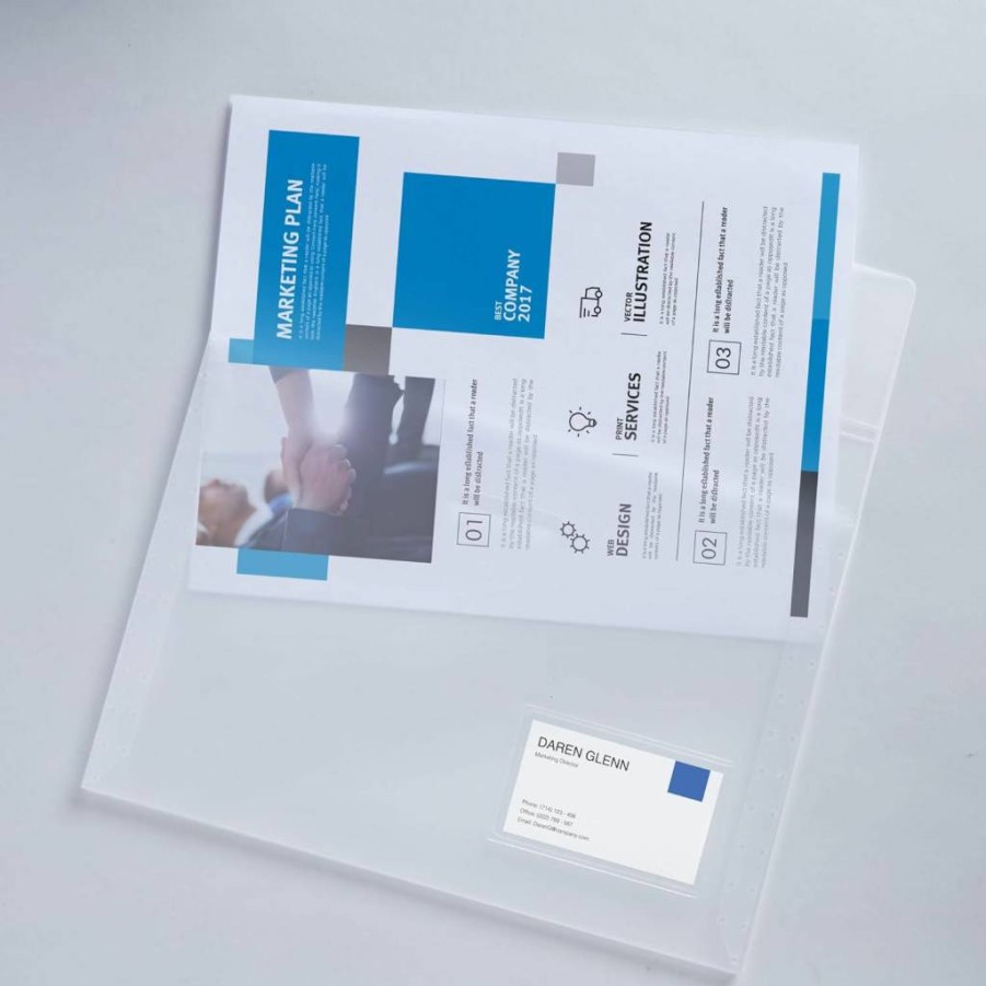 Avery 72278 Clear Document Organizer Wallet - Translucent Travel Holder for Up to 50 Pages