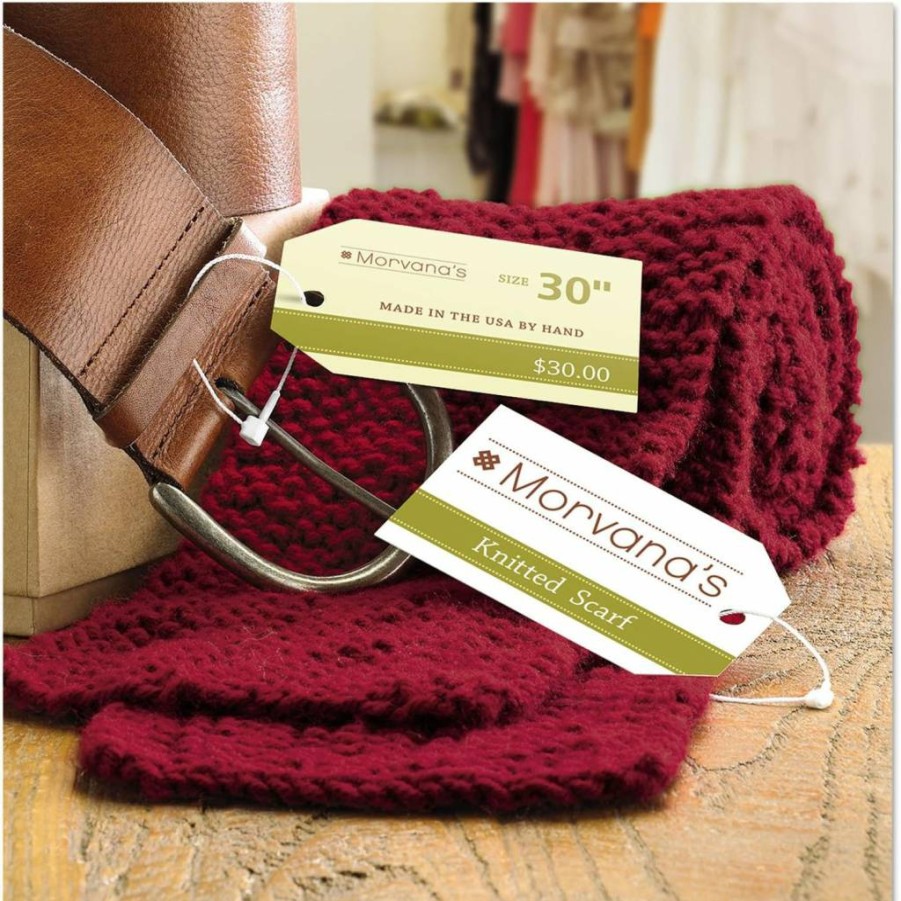 AVERY 22848 Printable Scalloped Tags with Sure Feed, 2"x1.25" White Labels, 180pk with String, Laser/Inkjet Compatible for Branding, Gifts & Merchandising