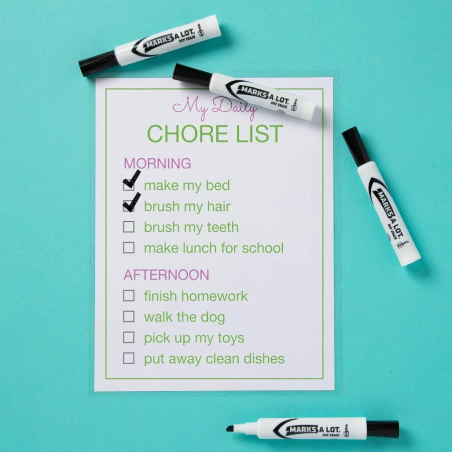 AVERY Dry Erase Markers Value Pack - 36 Black Chisel Tip White Board Markers (98207) for Classroom, Office & Home Use