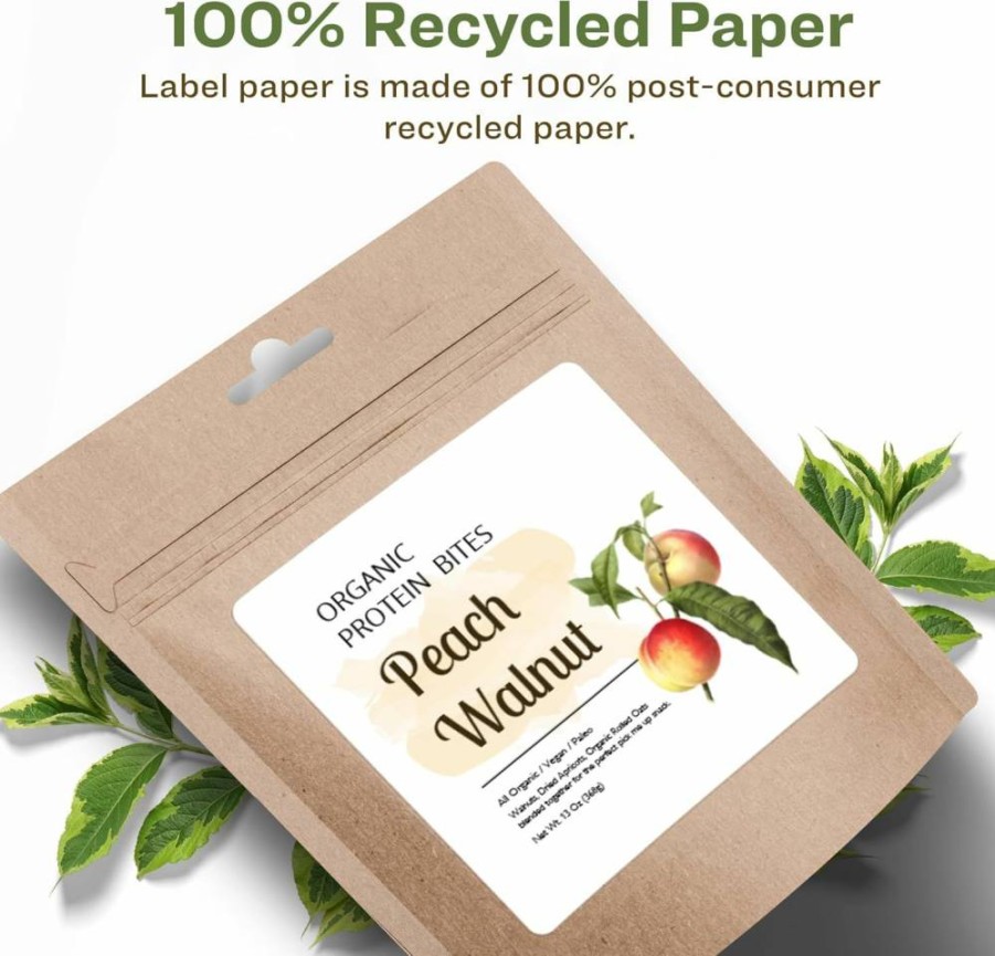Avery Recycled Eco-Friendly 4" x 4" Square Labels - Matte White, Permanent Adhesive, Laser/Inkjet Printable, 40-Pack