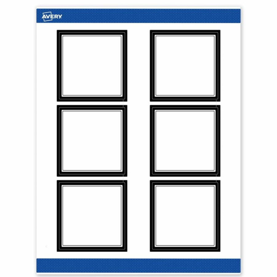 AVERY 3" X 3" Glossy White Printable Square Labels, Gold Dots & Green Florals Design, Permanent Adhesive, Laser/Inkjet Compatible, 60 Labels per Pack, Ideal for Product Merchandising