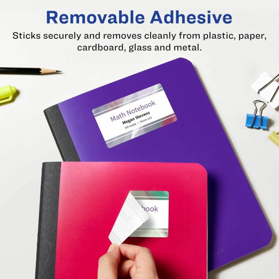 AVERY Matte White Removable Labels 2" x 3" - 200 Pack, Sure Feed Technology, Laser/Inkjet Printable, Print to Edge, Self-Adhesive Stickers for Home & Office