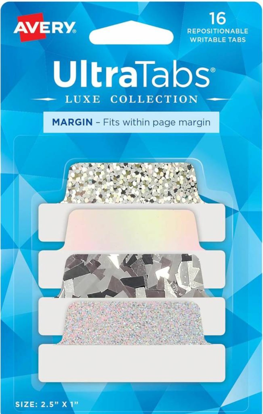 AVERY 74865 Repositionable Page Tabs, 2.5 x 1 Inch, 2-Sided Writable, Assorted Neon Colors, 48 Tabs for Notebooks & Documents