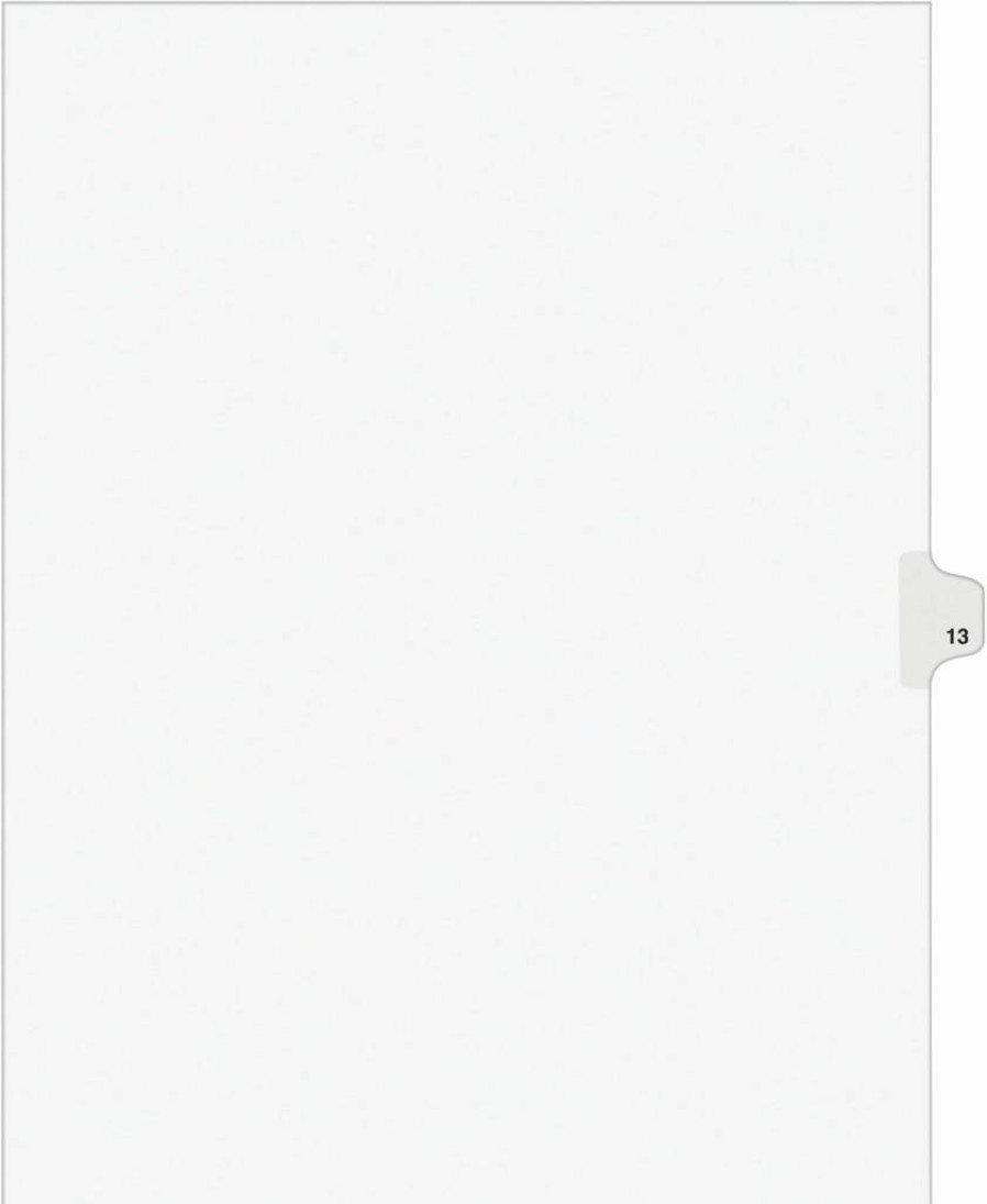 AVERY Legal Exhibit Dividers, Side Tab, 8.5" x 11", 25-Pack (11923) for Organizing Court Documents