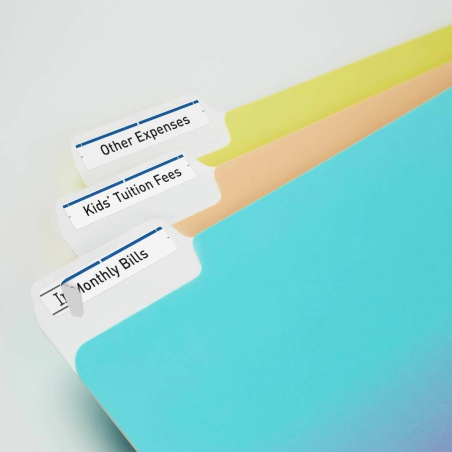AVERY Trueblock Permanent File Folder Labels, 2/3" x 3-7/16", 1,500 White/Blue Printable Labels (5766)