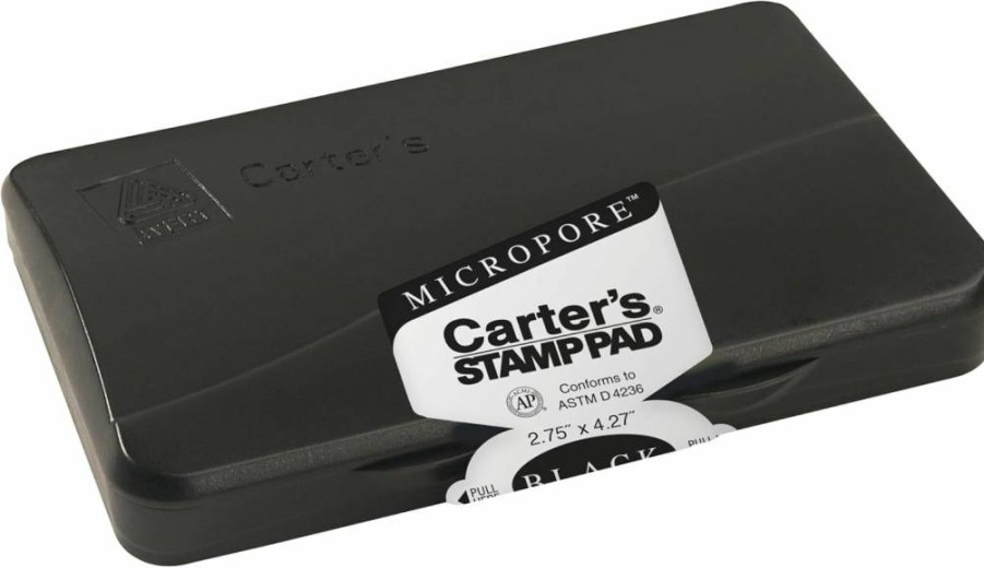 AVERY Carter's Micropore Stamp Pad 21281, Black Ink, 2.75" x 4.25", Premium Stamp Ink for Office & Craft Use