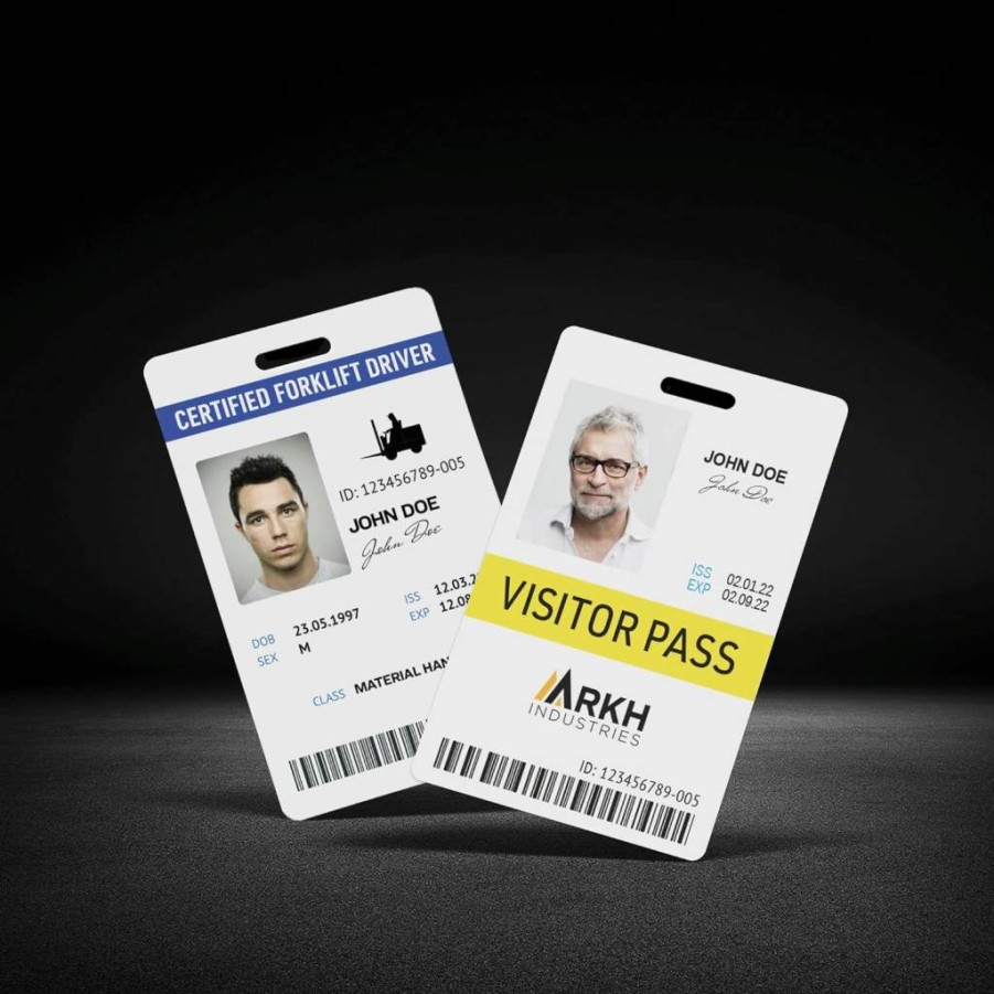AVERY 5361 Self-Laminating ID Cards, 2.25" x 3.5", 30-Pack with White Printable Inserts, Customizable Plastic Badge Holders