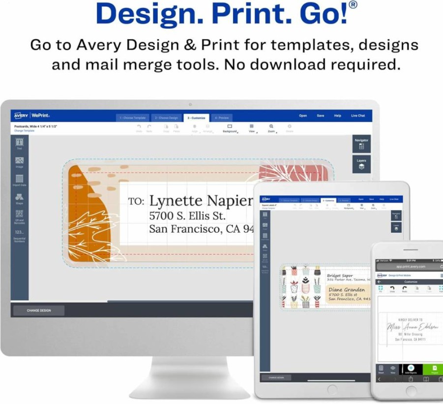 AVERY 15663 Printable Shipping Labels 2