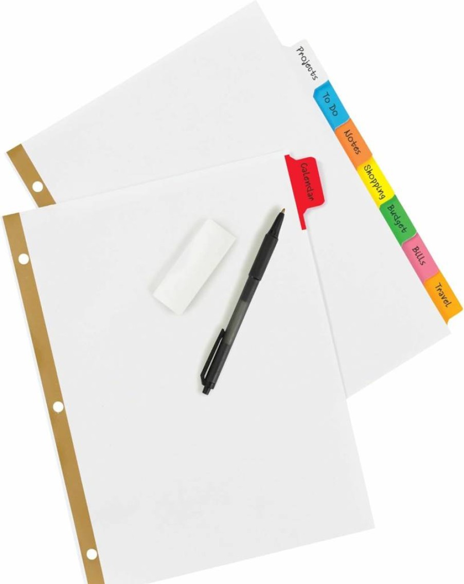 AVERY 23076 Big Tab Write & Erase Dividers, 5-Tab Multicolor Set for 3-Ring Binders, 6-Pack Organizer for Projects, Reports, Finances