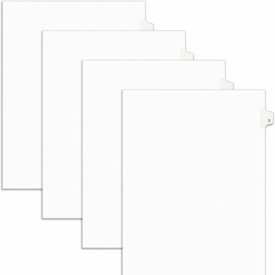 Avery Legal Exhibit Dividers, 8.5 x 11 Inches, Side Tab, Pack of 25, Avery 11913, 3-Tab Dividers for Legal Documents