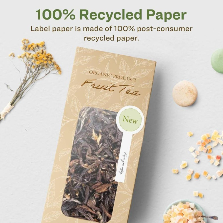 AVERY Recycled Matte White Lollipop Labels 1.5" x 4" - Eco-Friendly, Permanent Adhesive, Laser/Inkjet Printable, 80-Pack, Print-to-Edge