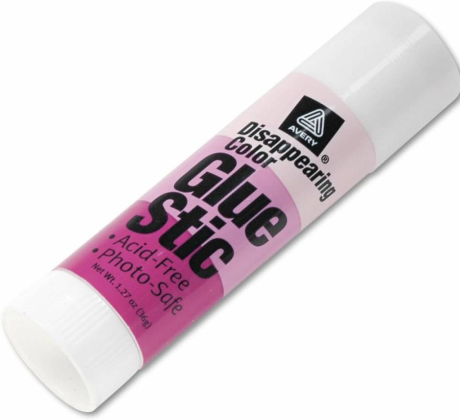 AVERY Permanent Adhesive Glue Sticks - Strong Bonding, Acid-Free, for Paper, Crafts, and Office Use (Pack of 12)