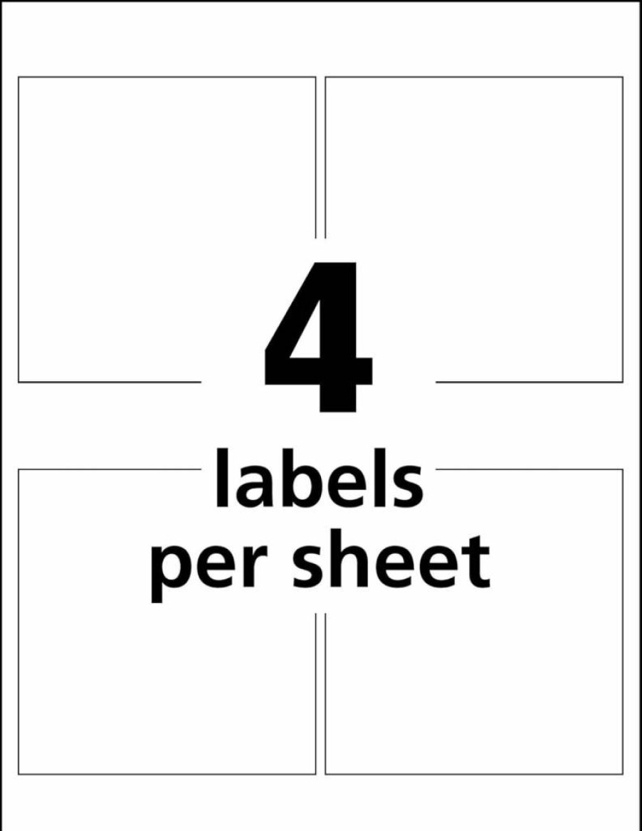 AVERY Ultraduty GHS Chemical Labels 4x4 Inch, Waterproof & UV Resistant, for Pigment Inkjet Printers, 200 Labels per Pack (60524)