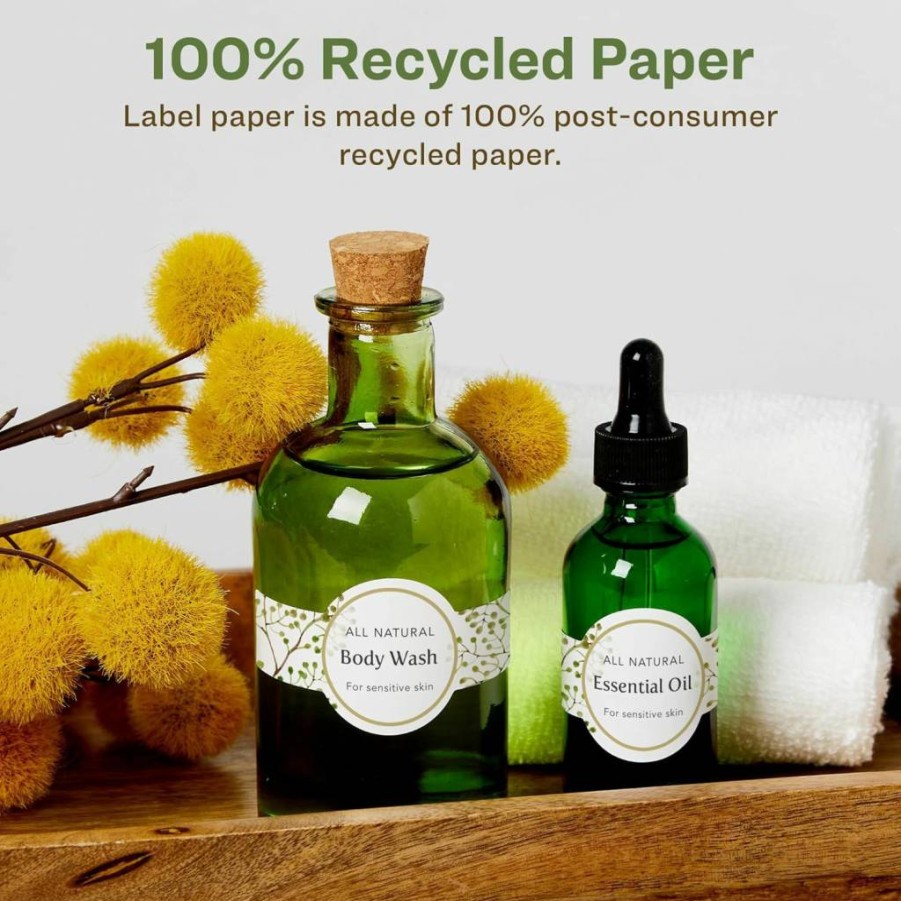 Avery Matte White Recycled Cigar Band Labels 1.5" x 3.5" - Eco-Friendly Wraparound, Permanent Adhesive, Print-to-Edge, Laser/Inkjet Printable, 100 Pack