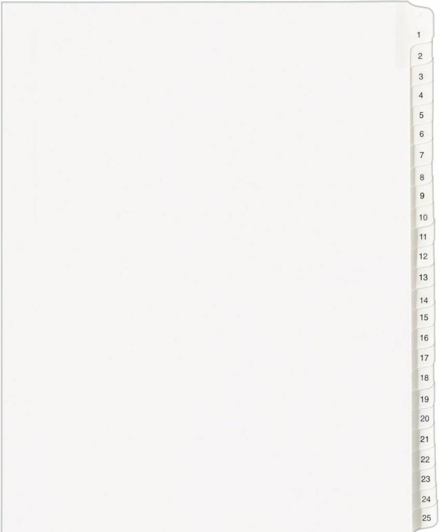 AVERY 24761 Legal Exhibit Dividers, 25-Tab Set for 3-Ring Binders, 5-Pack, Allstate Style, Durable Binder Organizers