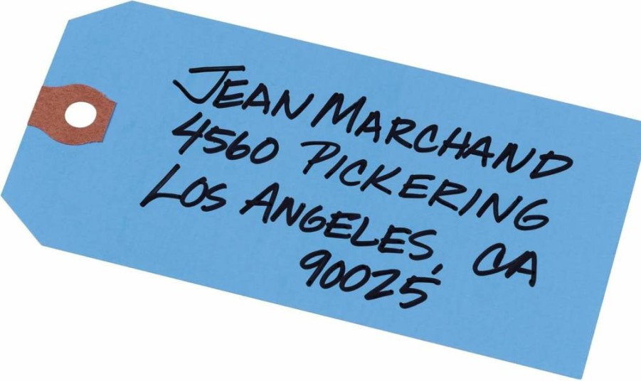 Avery 12355 Blue Shipping Tags, 4-3/4" x 2-3/8", 11.5 Pt. Stock, 1000-Pack Unstrung Hang Tags for Labeling and Inventory