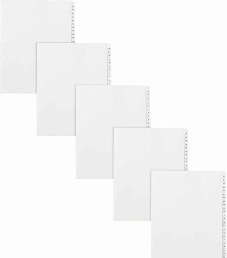 AVERY 01702 Legal Exhibit Dividers, 25-Tab Set for 3-Ring Binders, Allstate Style, 1 Binder Divider Set