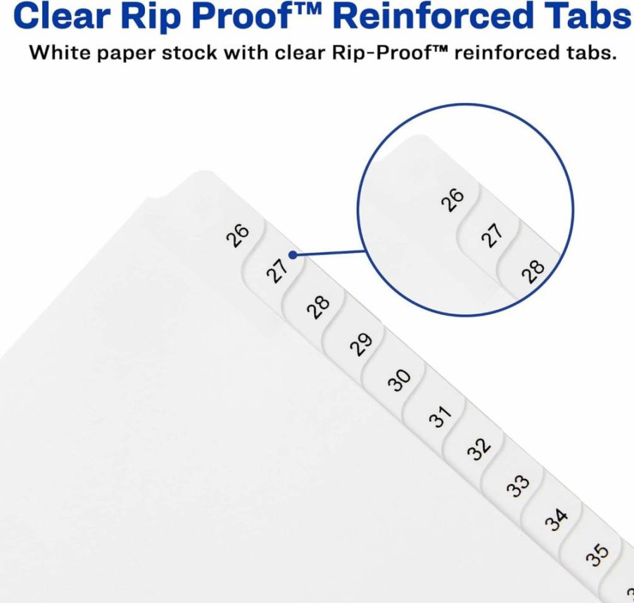 AVERY 01702 Legal Exhibit Dividers, 25-Tab Set for 3-Ring Binders, Allstate Style, 1 Binder Divider Set